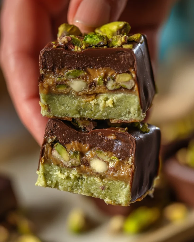Pistachio Snicker Bars