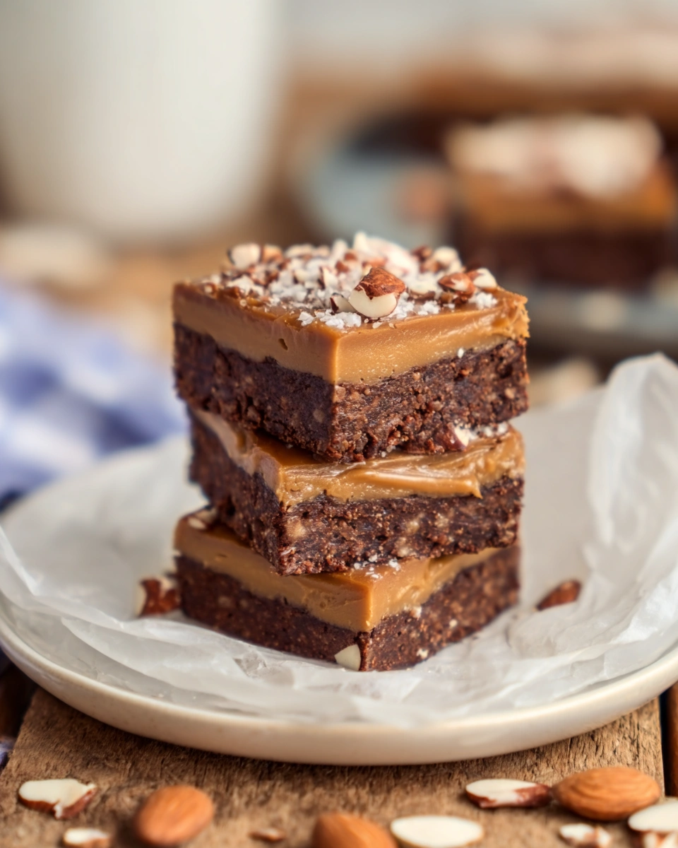 Raw Salted Caramel Brownies