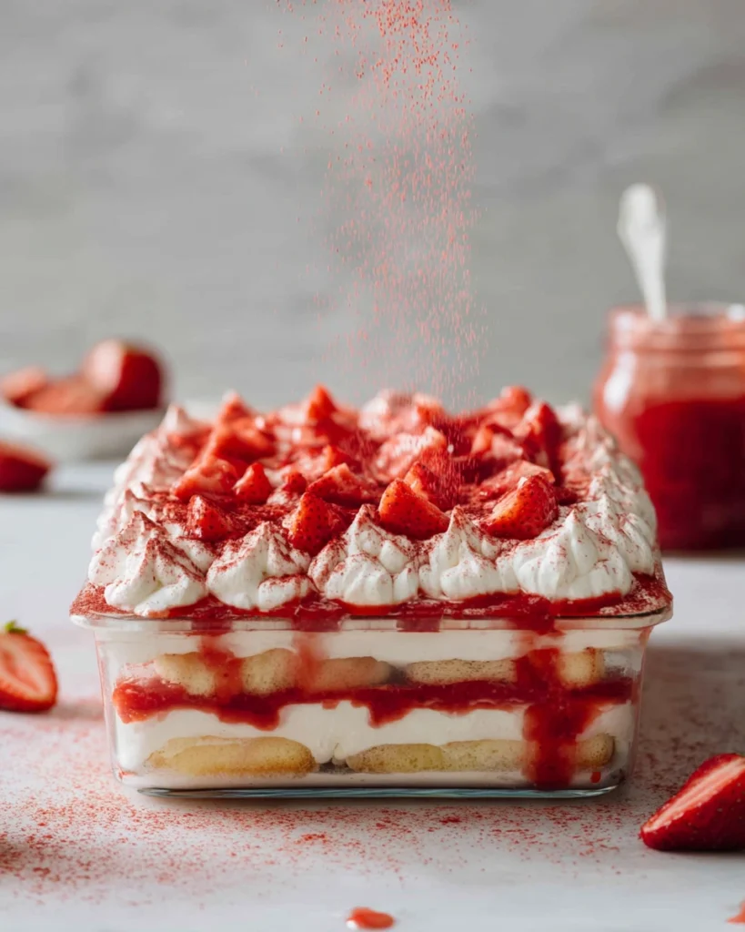 Strawberry tiramisu