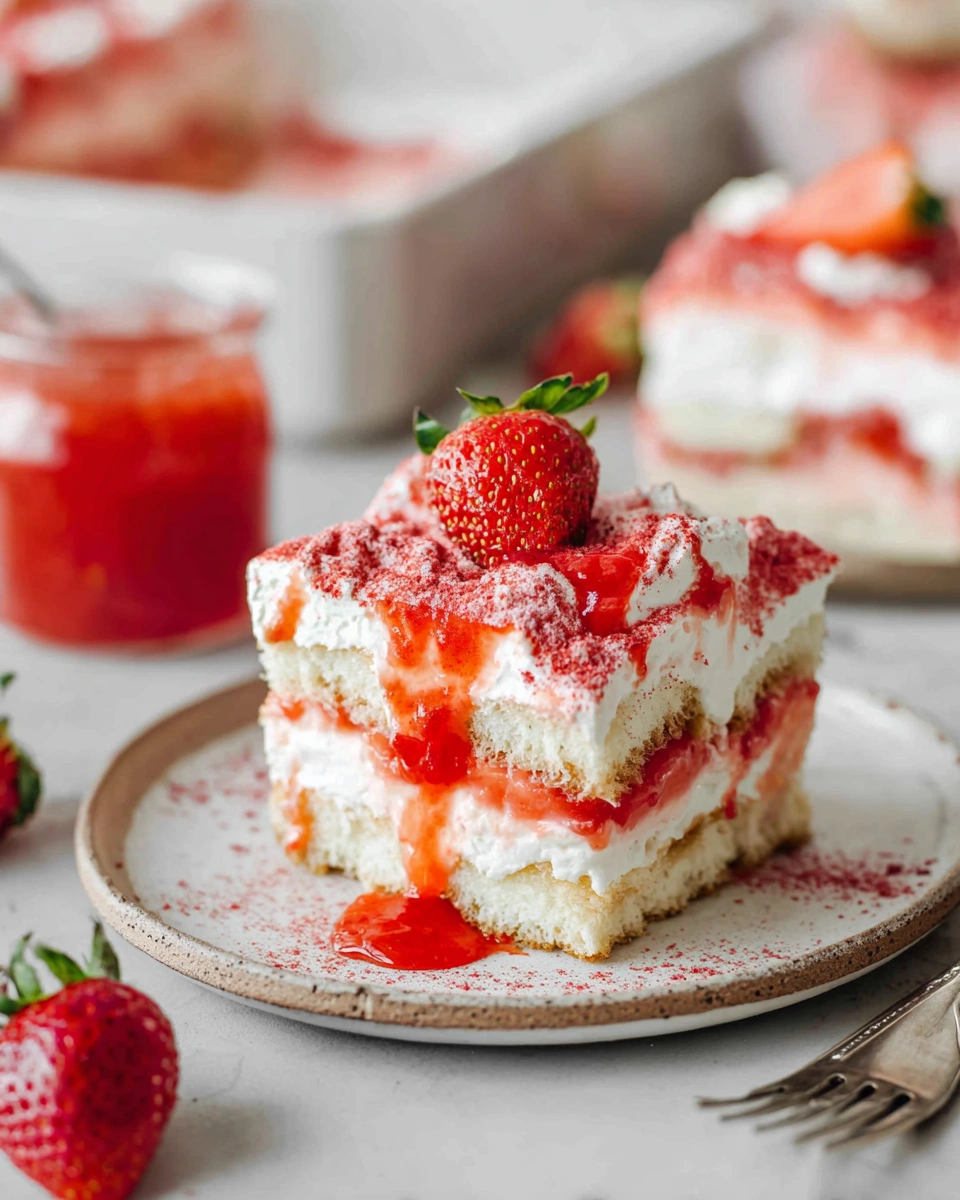 Strawberry tiramisu