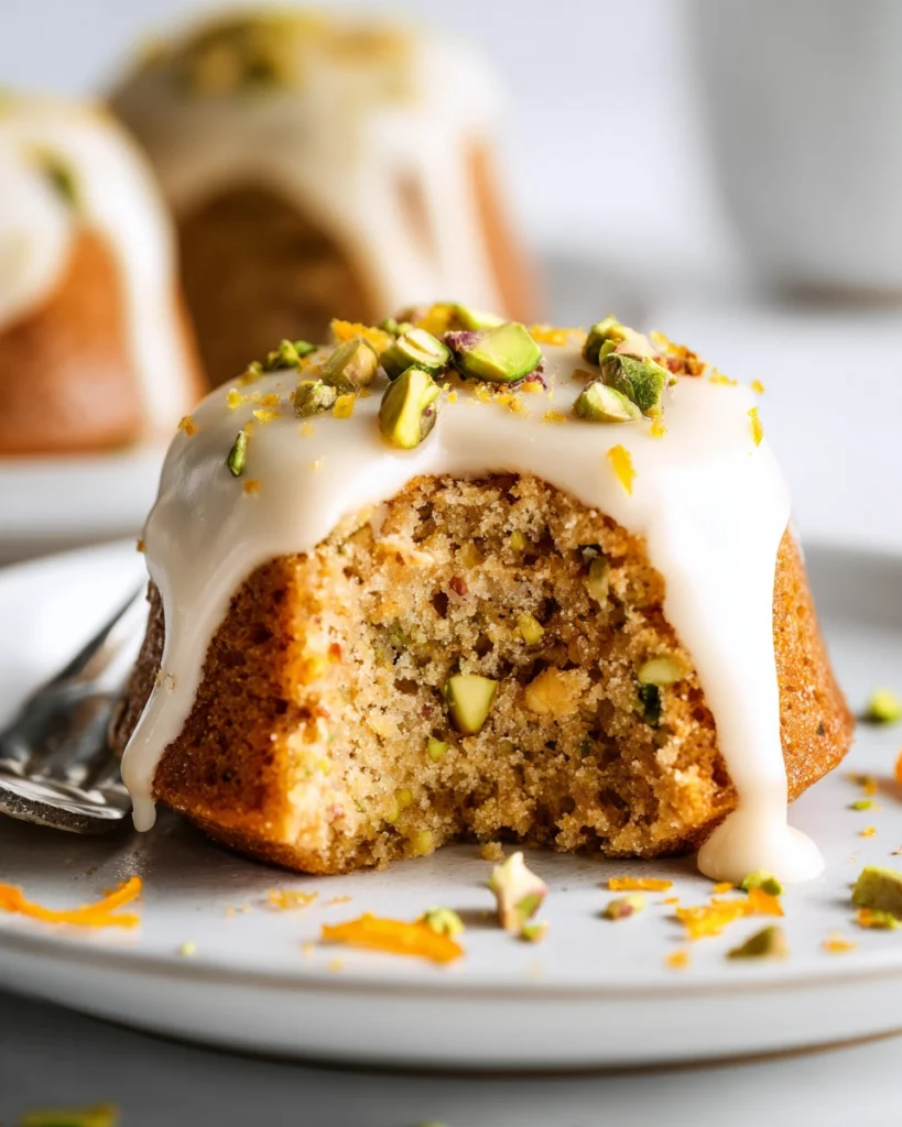 vegan orange and pistachio cakes