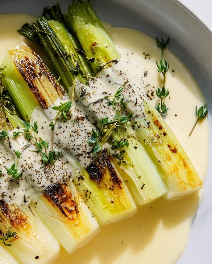 Braised Leeks with Beurre Blanc
