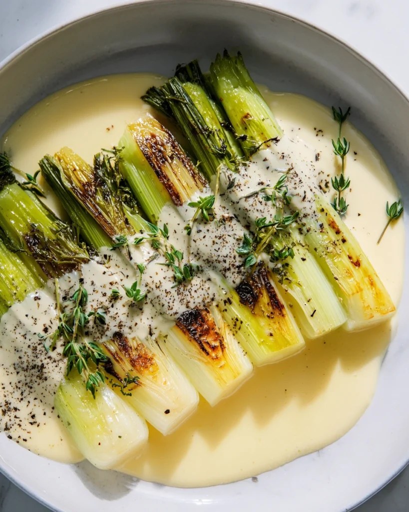 Braised Leeks with Beurre Blanc