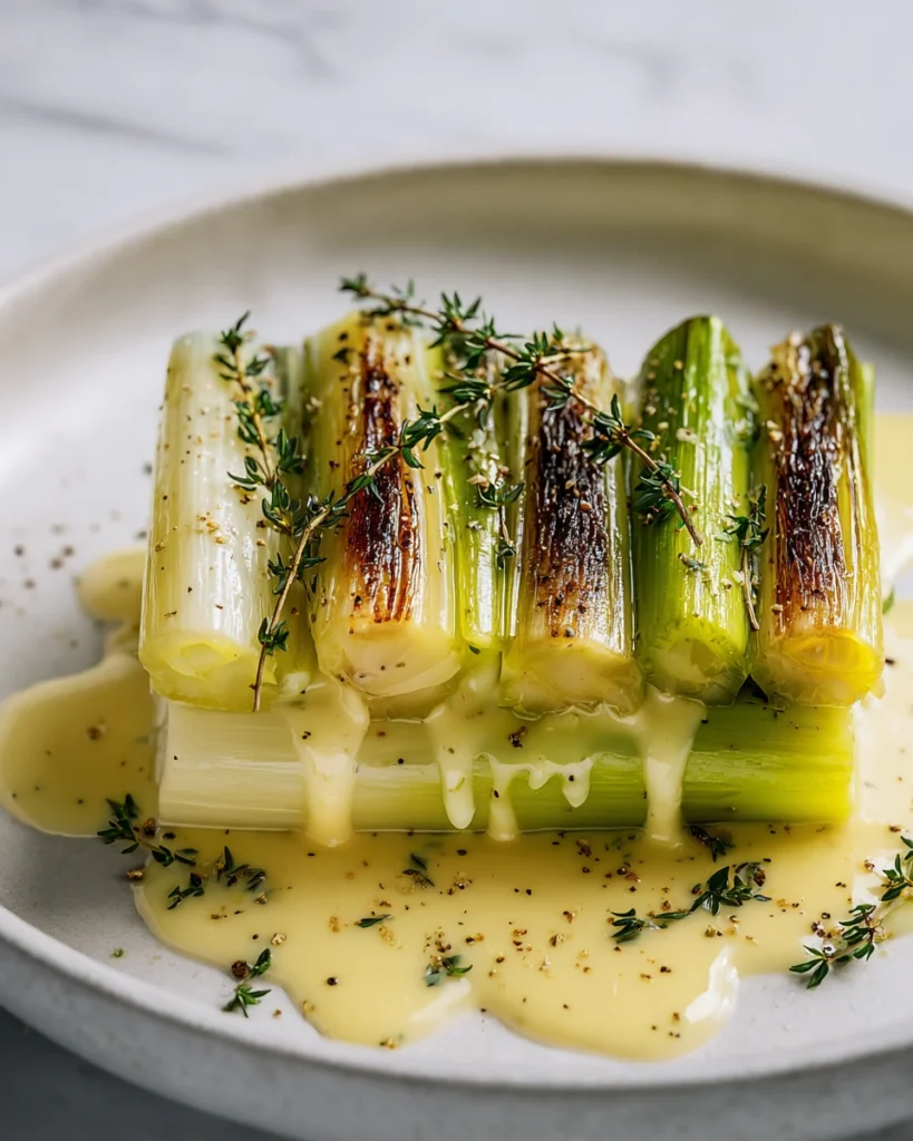 Braised Leeks with Beurre Blanc