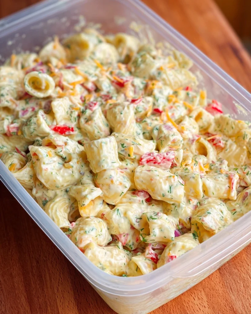 Cheddar Sour Cream Macaroni Salad