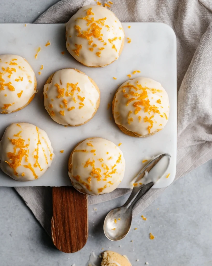 Melt In Your Mouth Italian Iced Orange Cookies 