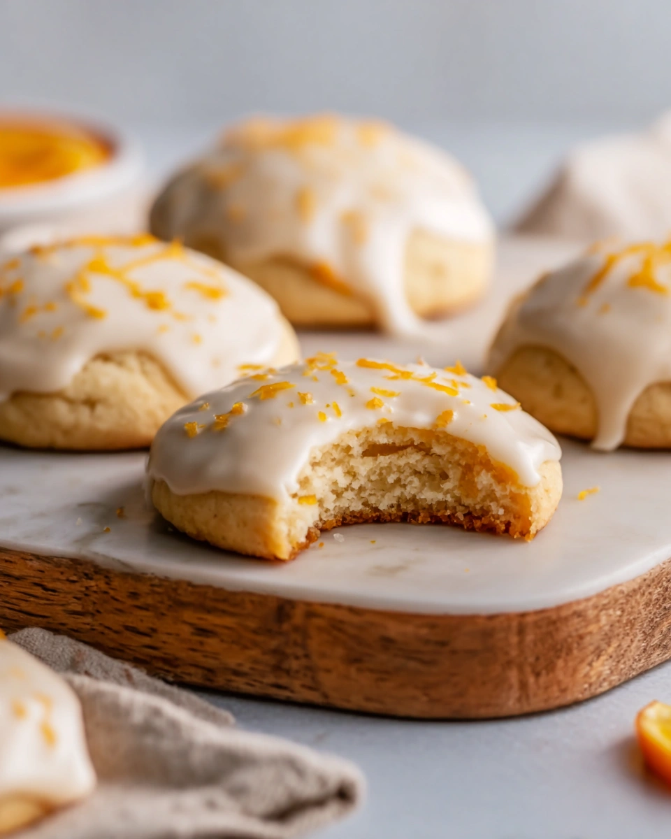 Melt In Your Mouth Italian Iced Orange Cookies