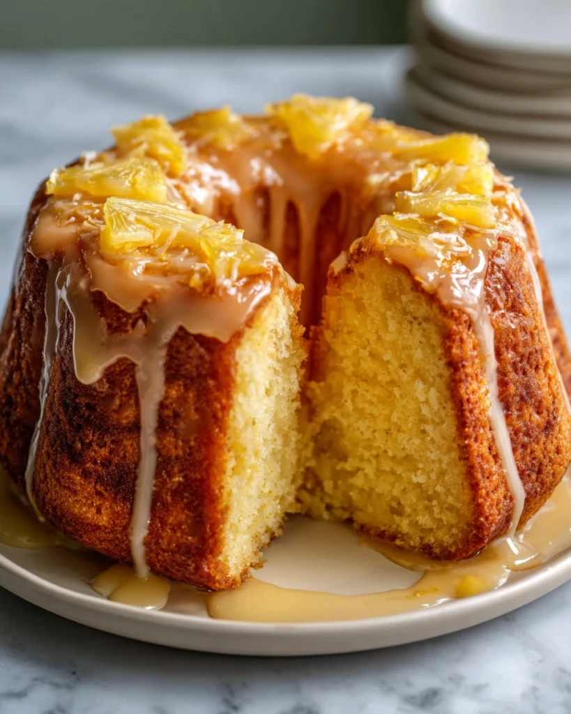 Pineapple Pound Cake with Pineapple Glaze