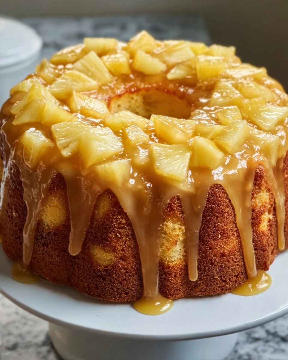 Pineapple Pound Cake with Pineapple Glaze