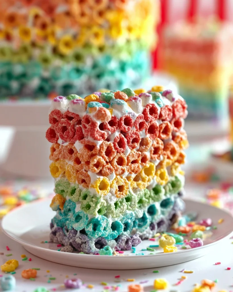 Rainbow Cereal Cake
