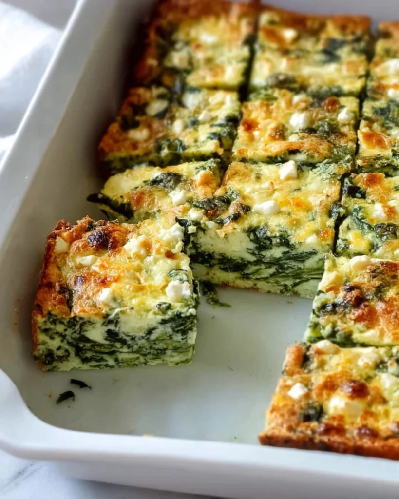 Spinach and Feta Brownies