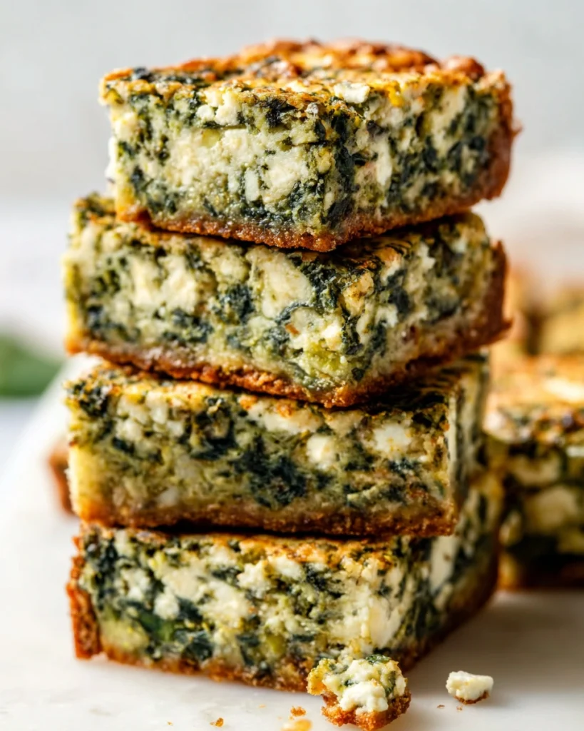 Spinach and Feta Brownies 