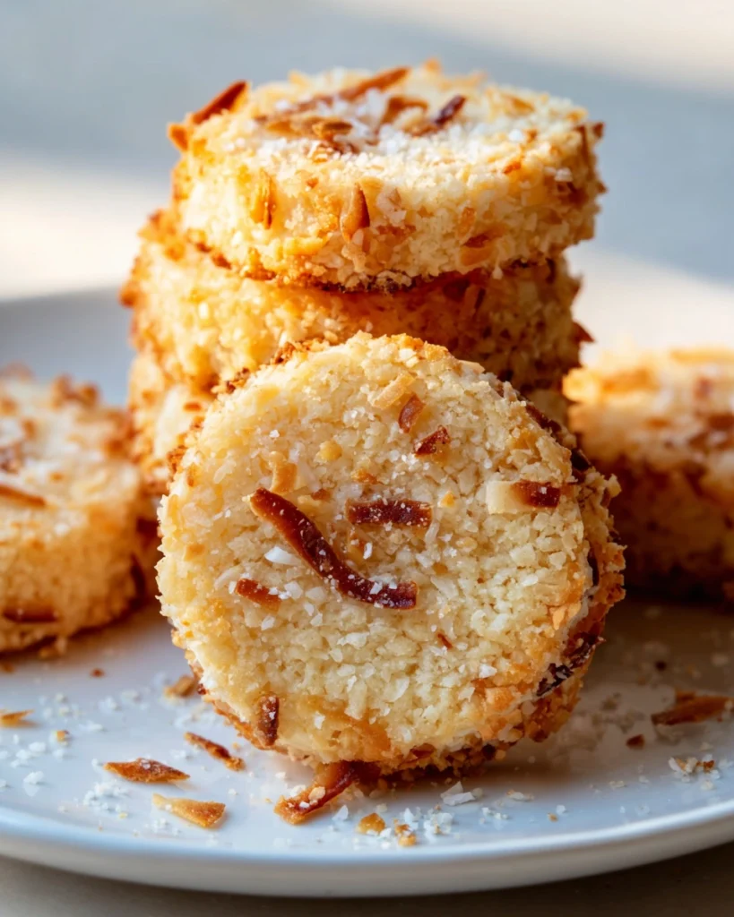 Toasted Coconut Shortbread Cookies 