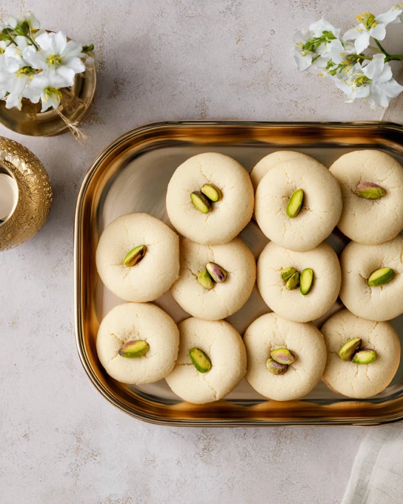 Traditional Ghraybeh (Middle Eastern Shortbread Cookie)
