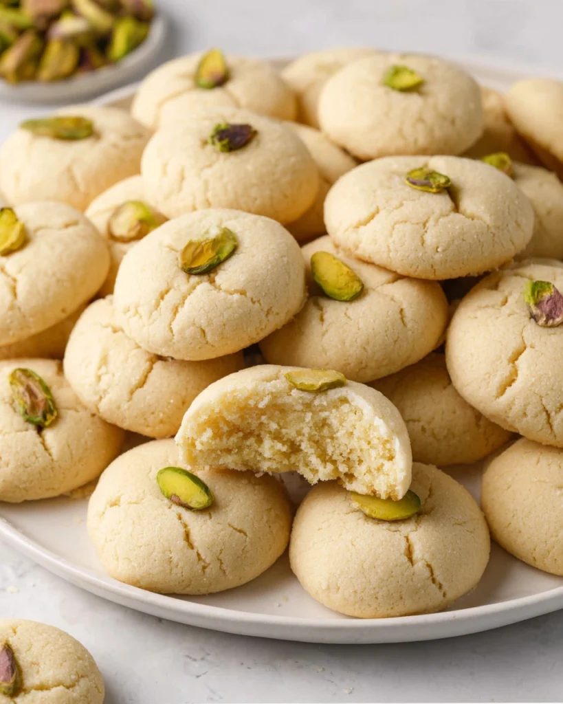 Traditional Ghraybeh (Middle Eastern Shortbread Cookie)