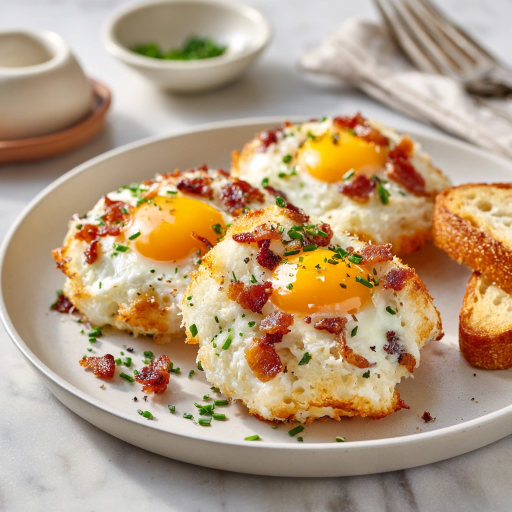 Bacon Parmesan & Chive Egg Clouds