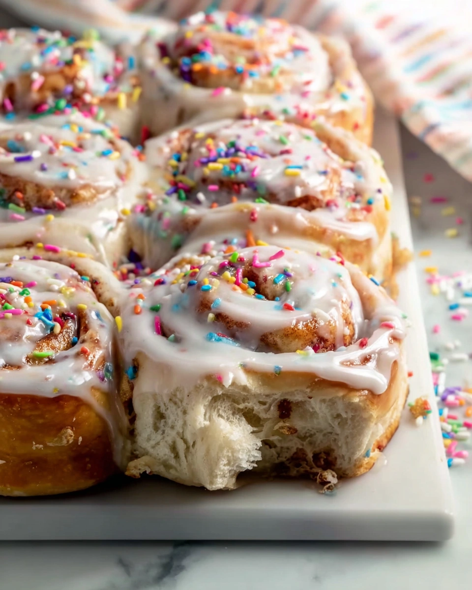 Birthday Cake Cinnamon Rolls (Funfetti)