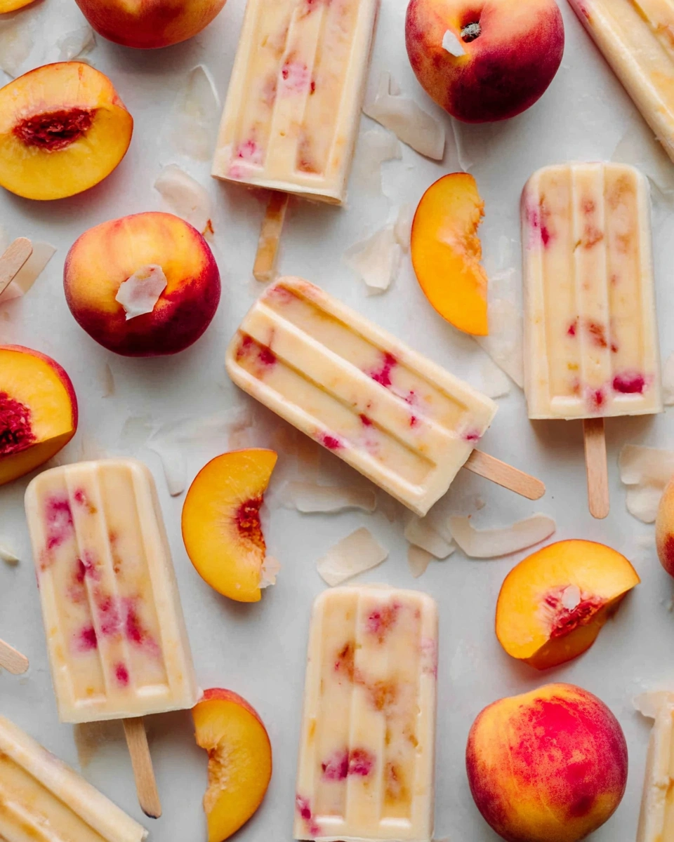 Coconut Peach Popsicles
