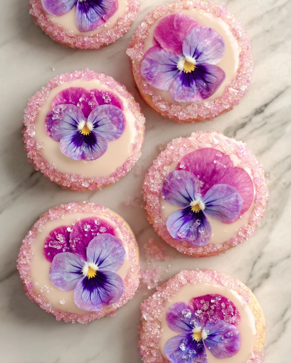 Honey Hibiscus & Viola Cookies