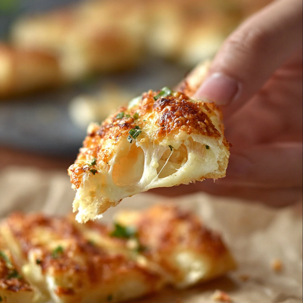 Keto Alfredo Cheesy Breadsticks