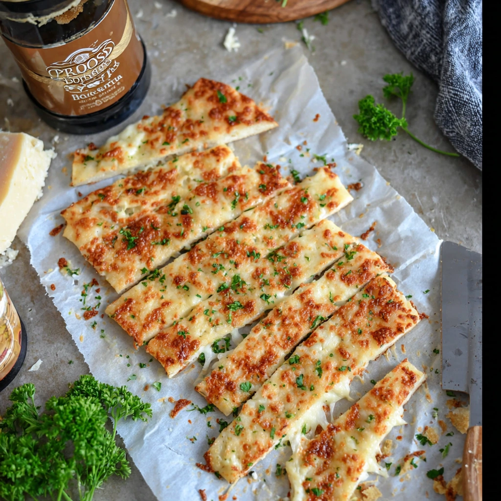 Keto Alfredo Cheesy Breadsticks