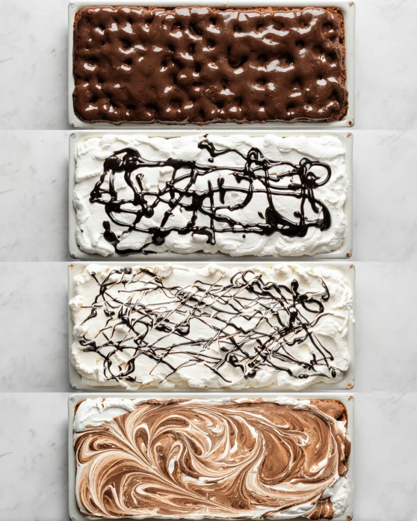 Marshmallow Chocolate Poke Cake