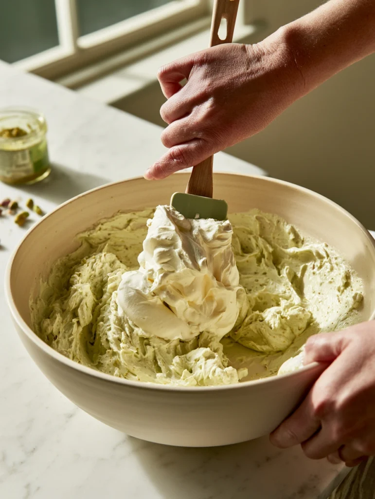 No Egg Creamy Pistachio Tiramisu 