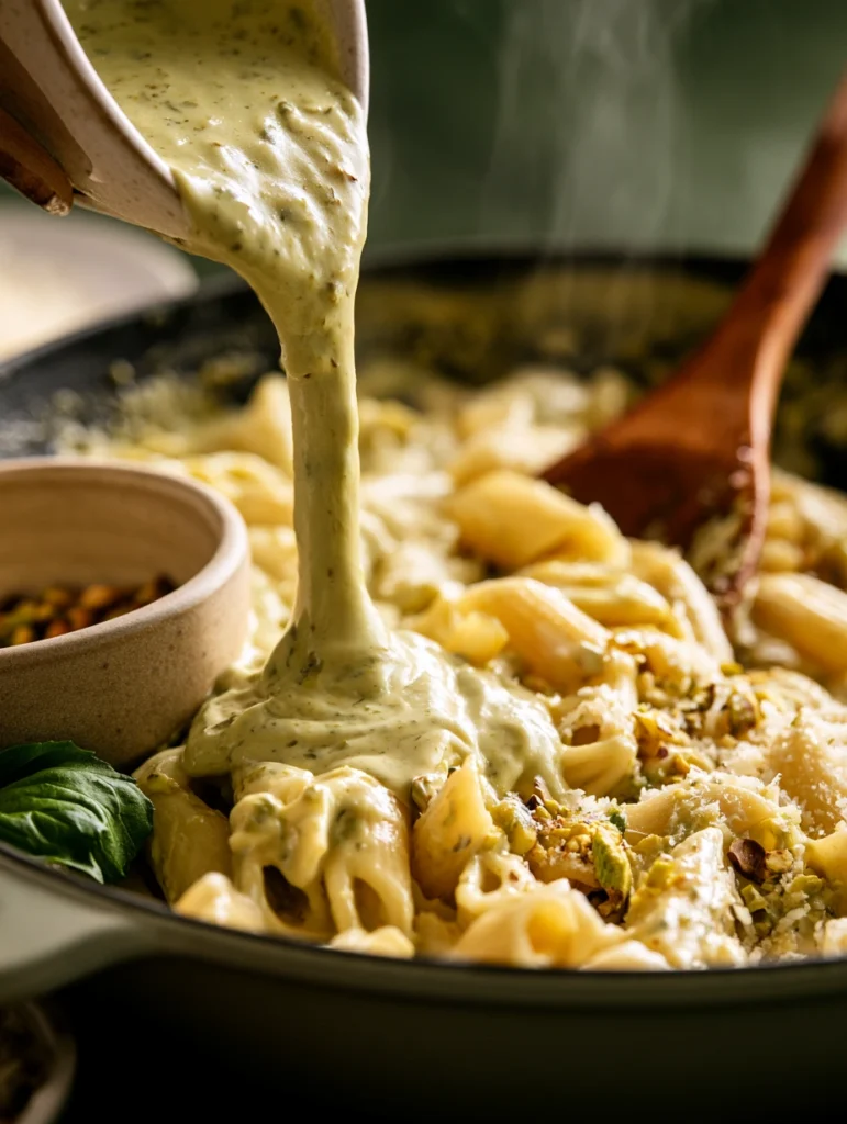 One-Pot Creamy Pistachio Pasta