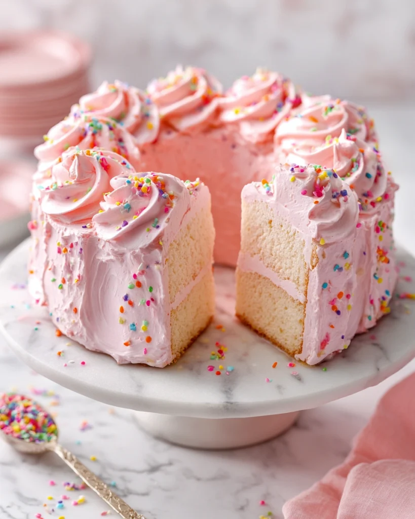 Pink Angel Food Cake