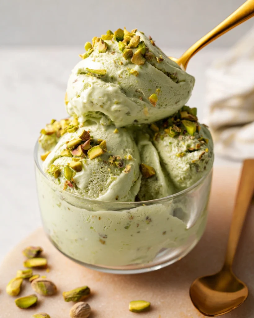 Pistachio Cottage Cheese Ice Cream