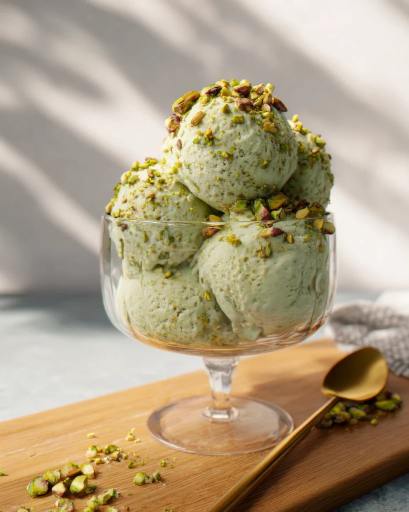 Pistachio Cottage Cheese Ice Cream