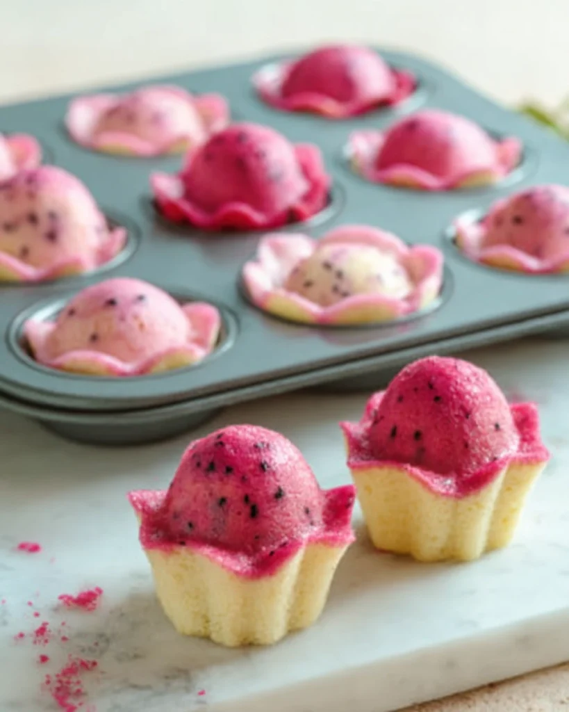 Red Dragon Fruit Cakes