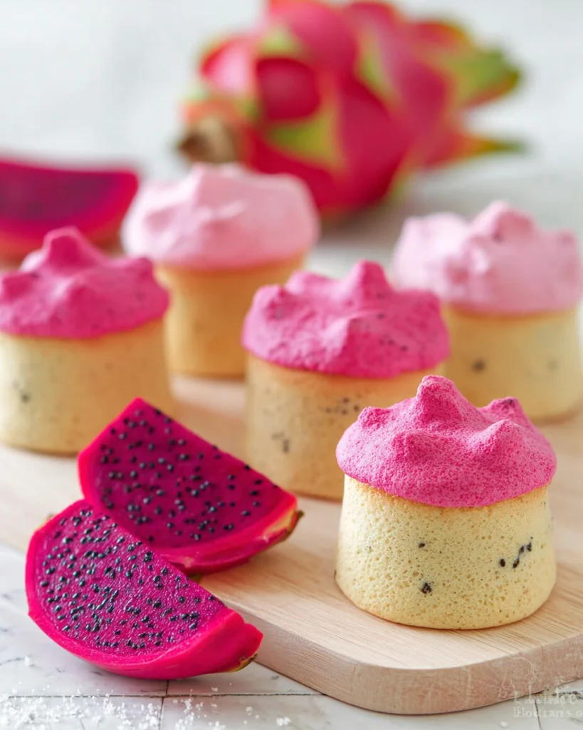 Red Dragon Fruit Cakes