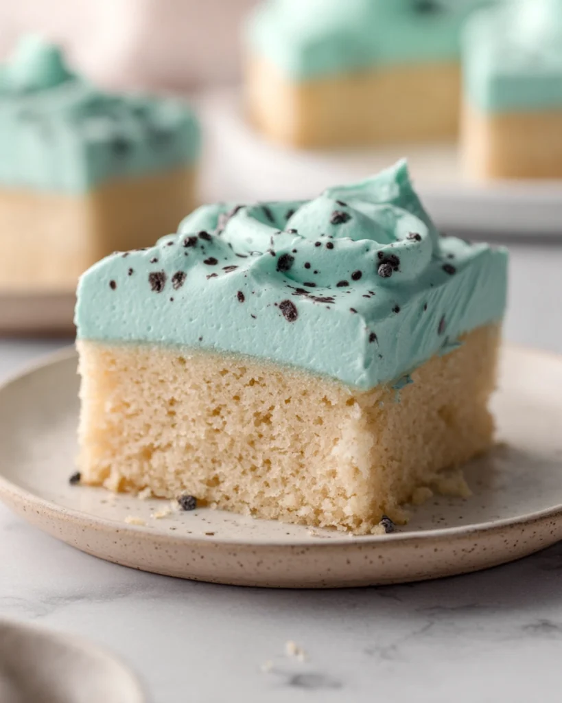 Robin Egg Snack Cake with Speckled Frosting