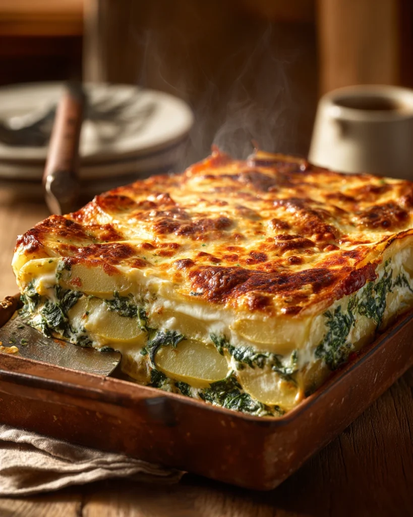 Spinach and Potato Casserole